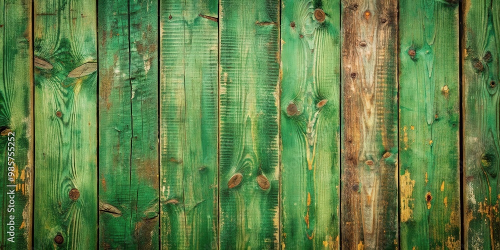 Poster old shabby green wood texture background perfect for rustic designs and projects