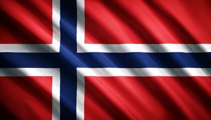 ノルウェーの国旗(waving national flag of Norway.)
