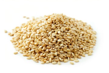 Fototapeta premium A fresh Sesame seeds and Sesame seeds Power isolated on white