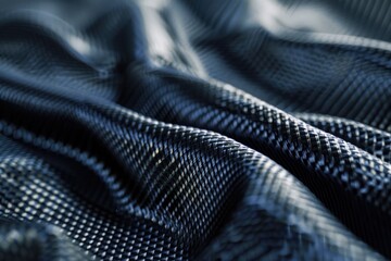 Naklejka premium Wavy carbon fiber fabric with checkered pattern
