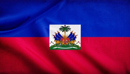 Fototapeta premium ハイチの国旗(waving national flag of Haiti.) 