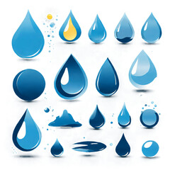 Abstract Raindrop Set