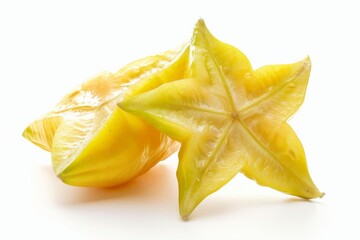 Fototapeta premium A fresh starfruit isolated on white
