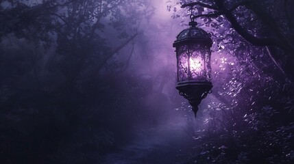 English: The Ancient Lantern's Ethereal Glow.Japanese: 古代の提灯が放つ幻想的な光。.Generative AI