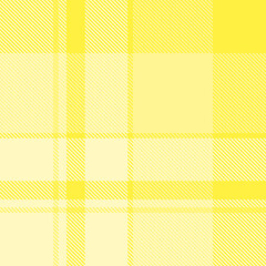 Yellow tartan plaid fabric seamless pattern of check background tartan with a textile fabric plaid texture. Tartan Scotland seamless plaid pattern vector. Retro background fabric.