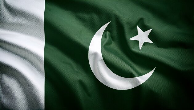 パキスタンの国旗(waving national flag of Pakistan.)
