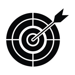 Bullseye Target Icon with Arrow in Center