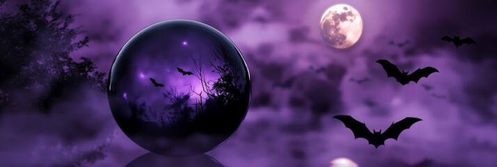 English: A Haunting Symphony of Bats Dancing in the Lunar Eclipse.Japanese: 月食の中で舞うコウモリたちの怪奇な調べ。.Generative AI
