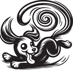 vector coloring page outline of cute cat