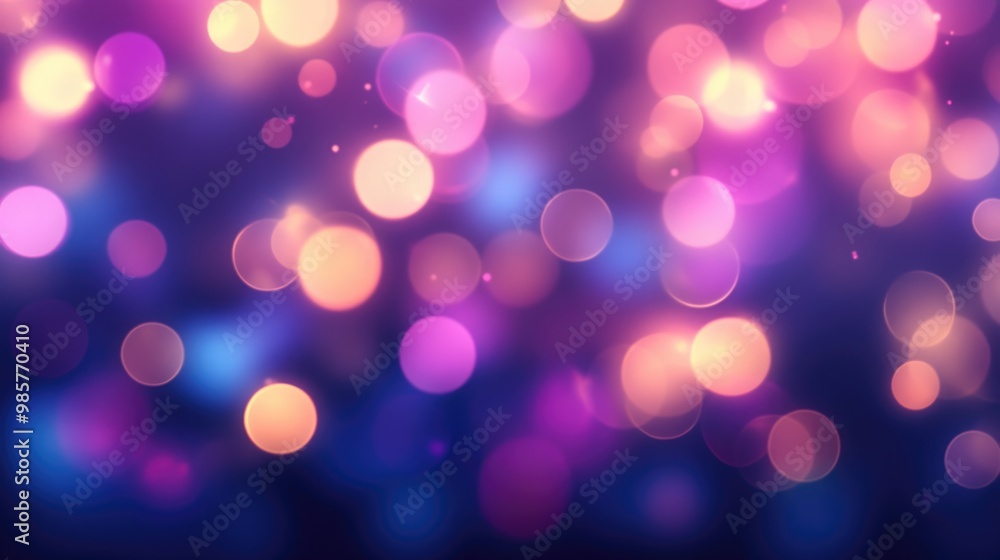 Poster blurred bokeh lights for background use