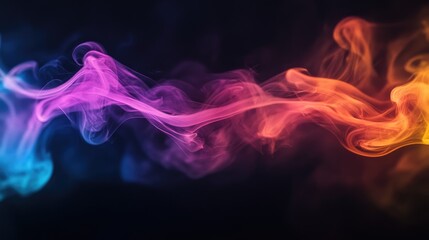 Fototapeta premium Vibrant smoke texture on dark backdrop