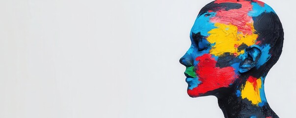 A surreal figure made entirely of shifting colors and abstract shapes, representing the fluidity of creativity