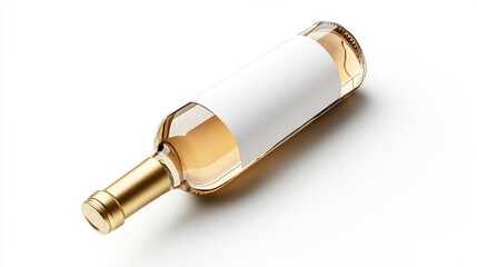 Wine Bottle with Blank Label and without label