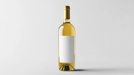 Wine Bottle with Blank Label and without label