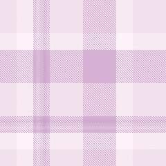 Purple tartan plaid fabric seamless pattern of check background tartan with a textile fabric plaid texture. Tartan Scotland seamless plaid pattern vector. Retro background fabric.