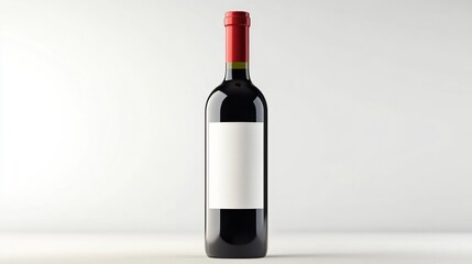 Wine Bottle with Blank Label and without label