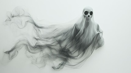 Halloween ghost on a white background