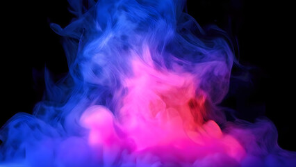 Obraz premium Vivid blue smoke cloud isolated on background