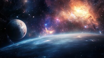 A Distant Planet Orbiting a Star System with a Nebula