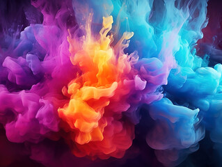 Fototapeta premium Amazing Psychedelic color explosion motion effects motion blur ultra bright colors