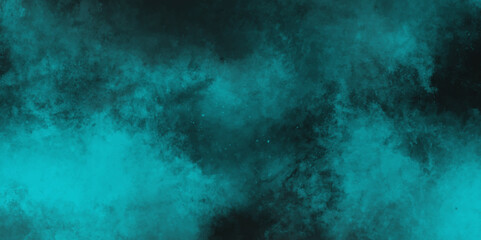 abstract cloud and vapor texture background. Black and blue smoke aquarelle smudge illustration smooth grungy smokey light pastel colors ink glow. Teal color powder explosion .	
