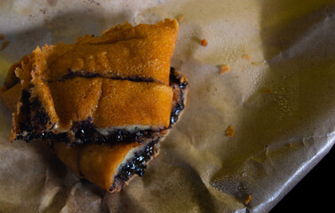 shot on terang bulan or sweet martabak. typical Indonesian food.