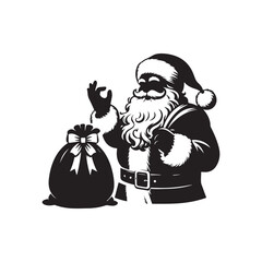 santa claus with a bag