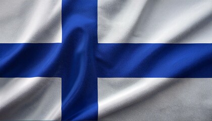 Obraz premium フィンランドの国旗(waving national flag of Finland.) 