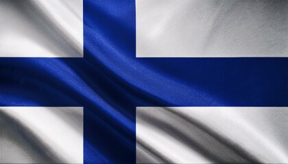 Obraz premium フィンランドの国旗(waving national flag of Finland.) 