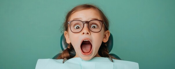 Scared child in dental chair, dentist using playful techniques to ease fear, child fear dentist