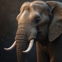 Obraz premium Closeup of African Savannah Tusker