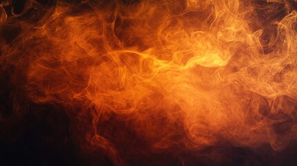 Fototapeta premium Halloween themed background with orange texture and dark smoke swirls