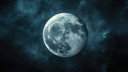Full Moon in Abstract Natural Backgrounds