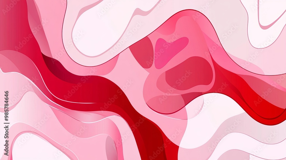 Poster light pink and red vector template featuring chaotic shapes. a modern abstract illustration with vib
