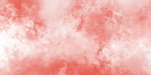 Fototapeta premium red color dust particles explosion cloud on white background minimal design and artistic watercolor splashes background. Wallpaper Created Using Artificial Intelligence 