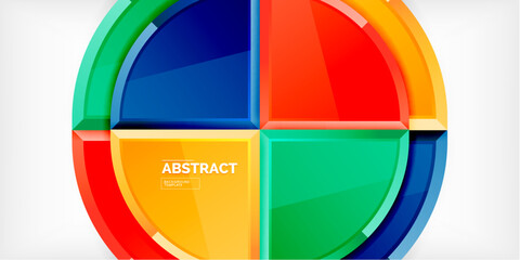 Triangle circles background. Vector Illustration For Wallpaper, Banner, Background, Card, Book Illustration, landing page