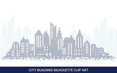 City Building Silhouette Clip Art