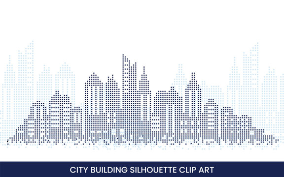 City Building Silhouette Clip Art
