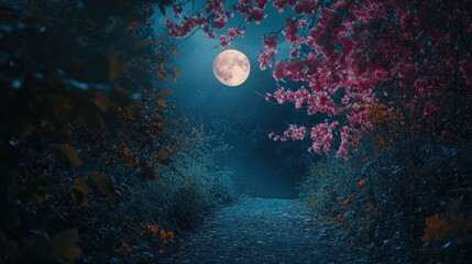 Moonlit Scene with Unique Color and Perfect Lenses