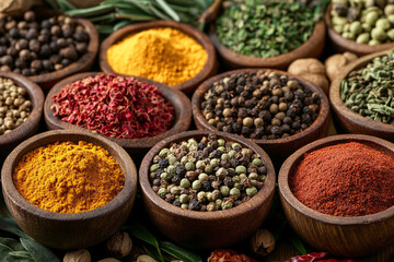 Fototapeta premium variety of spices in a market