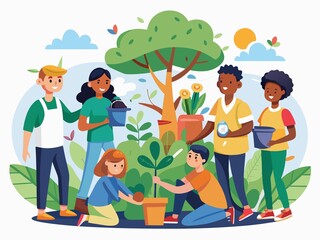 peoples are gardening