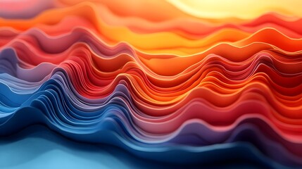 Fototapeta premium Vibrant Layered Paper Cut Radar Chart with Gradient Data Visualization