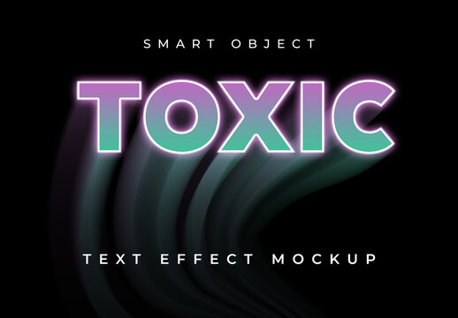 Toxic Text Effect Mockup