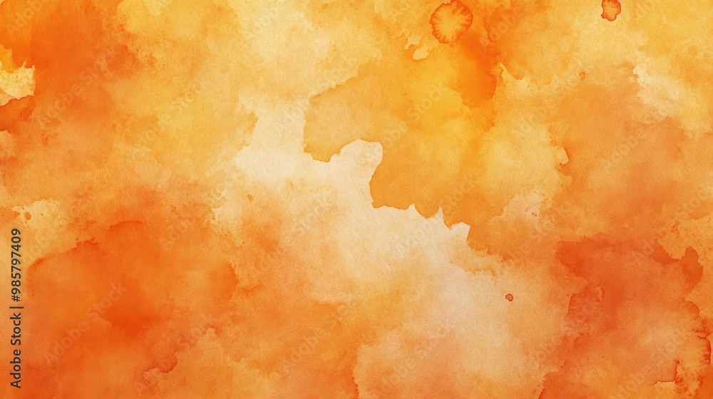 Wall mural Orange watercolor paper texture background