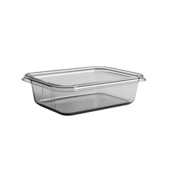 Empty transparent food container , png, transparent background.