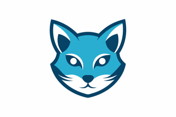 cat head logo icon 