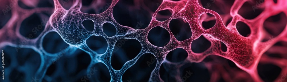 Poster creative abstract background featuring colorful cells with intricate patterns, ideal for technology 