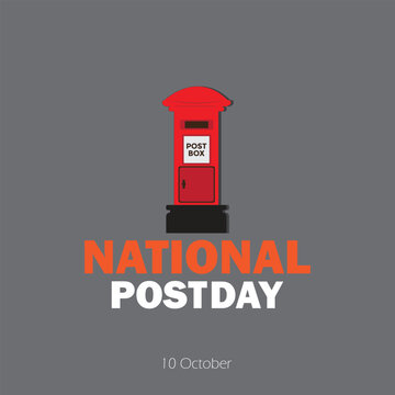 National Post Day 10 October Vector Illustration