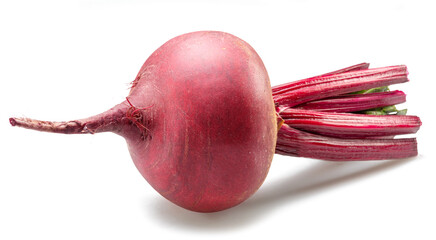 Red beetroot isolated on white background.