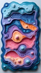 Detailed Paper Cut Cross Section of Skin Anatomy Layers